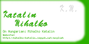 katalin mihalko business card